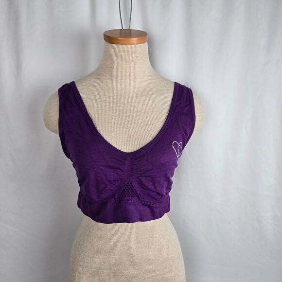 Unbranded Sports Bra Set of 3 Women's XS Purple White Blue NWOT - Picture 5 of 15